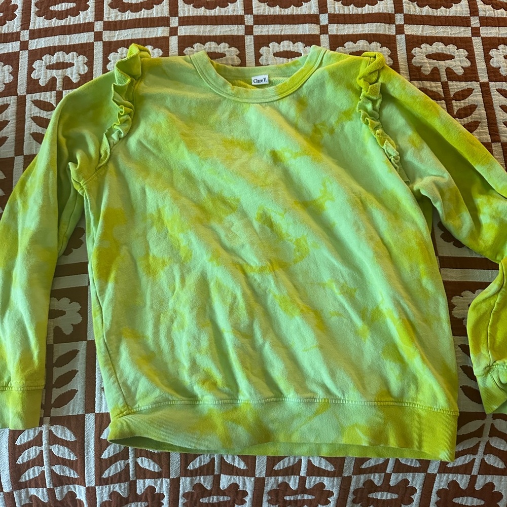 Clare V ruffle tie dye sweatshirt - Picture 2 of 11